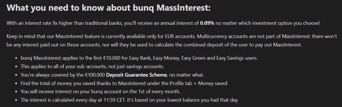 bunq MassInterest - maart 2022