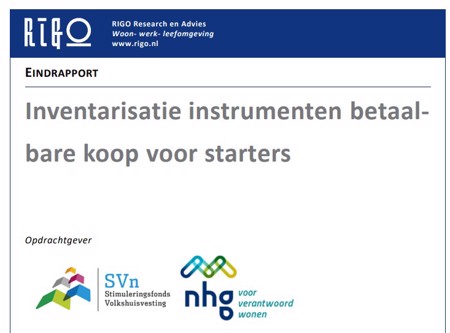 Inventarisatie instrumenten betaalbare koop voor starters | NHG / SVn