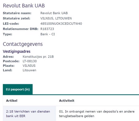 Bankvergunning Revolut - DNB.nl