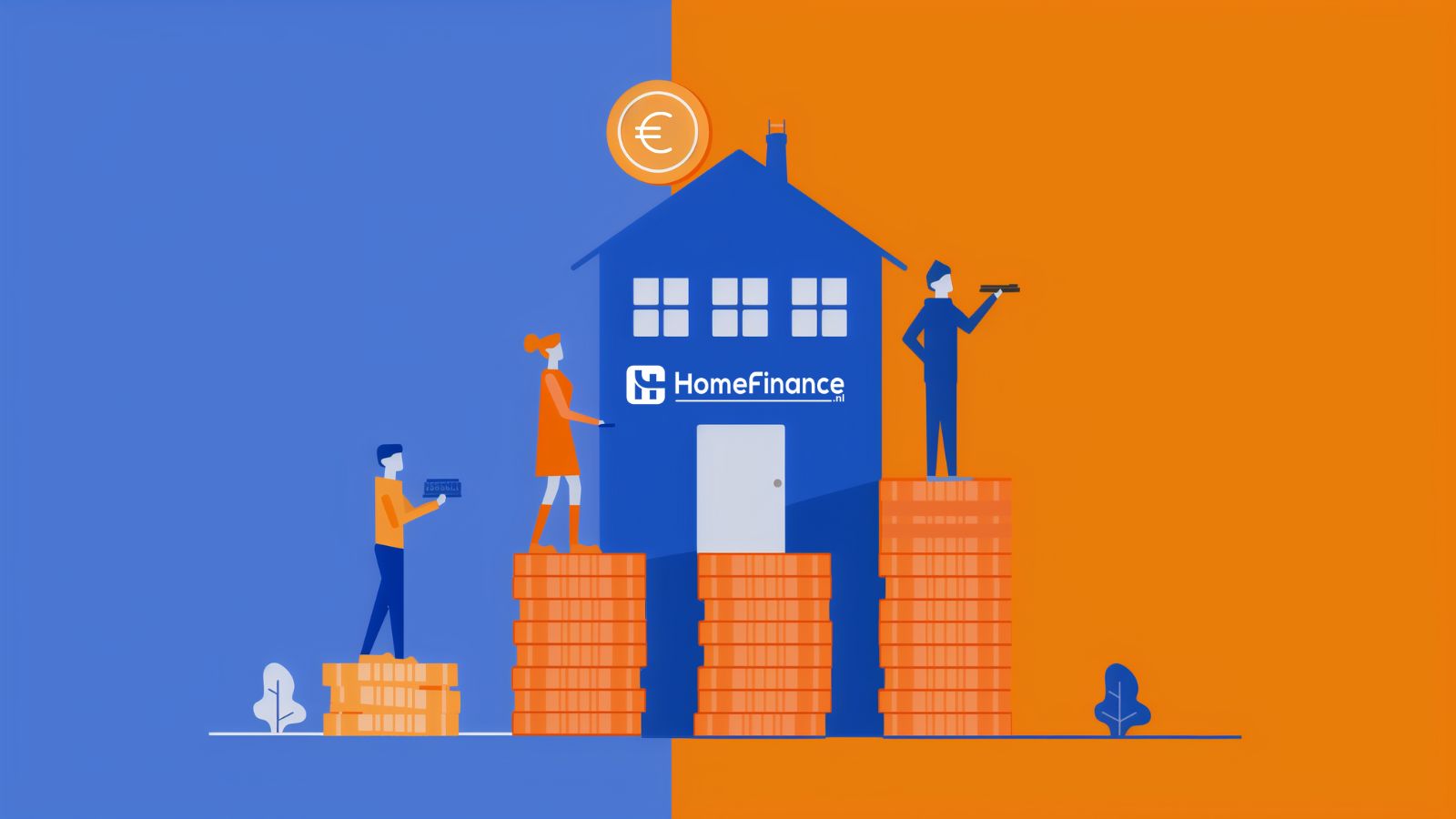 Illustratie van huisfinanciering en investeringen.