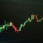 Stock chart indicates growth and potential profit.