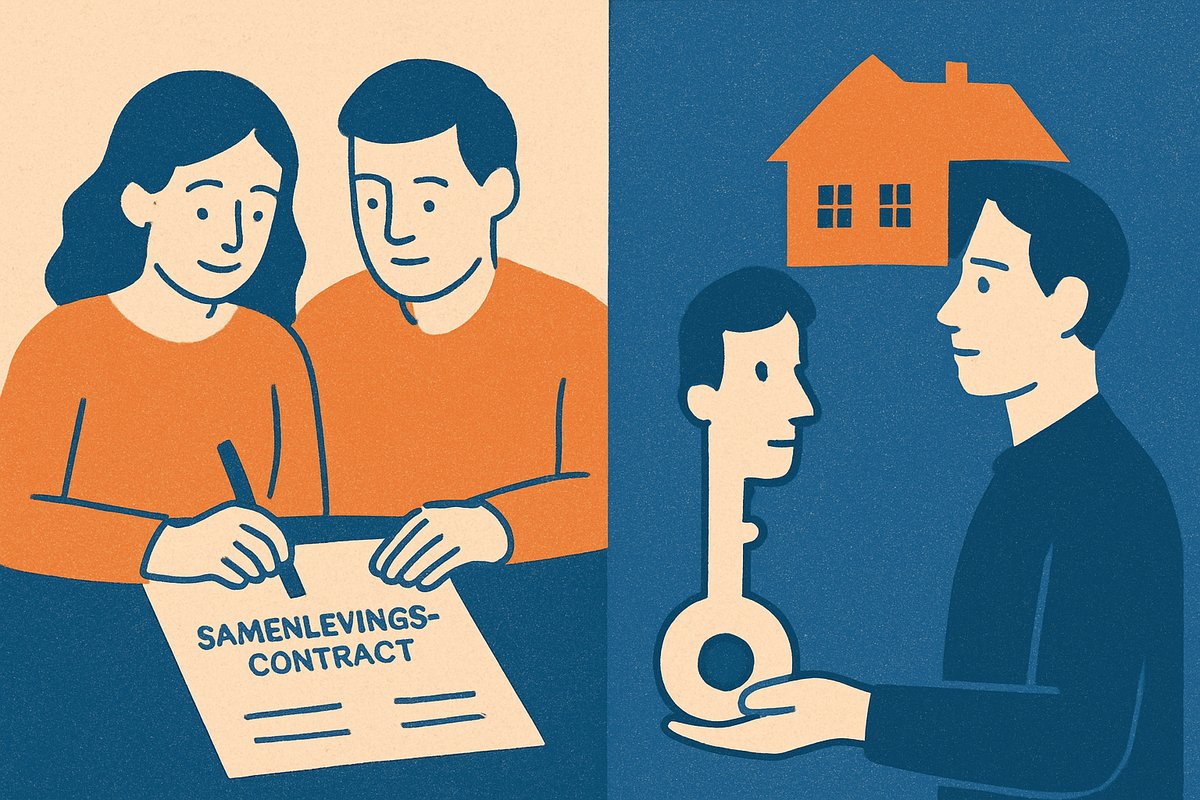 samenlevingscontract hypotheek op 1 naam
