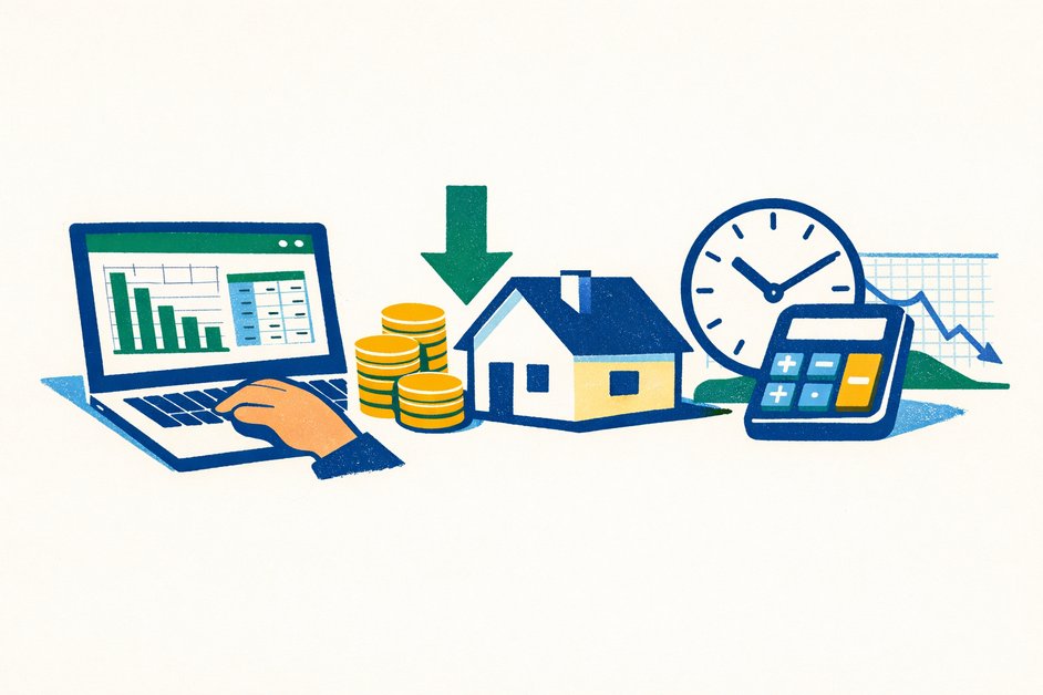 extra aflossen hypotheek berekenen excel