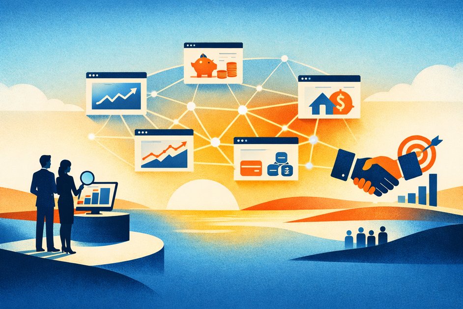 netwerk van financiële websites