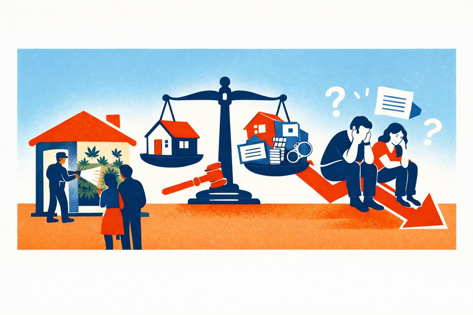 wietplantage in huis hypotheek kwijt